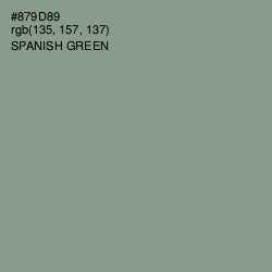 #879D89 - Spanish Green Color Image